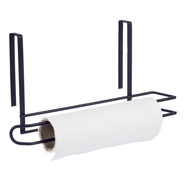 DRŽAČ PAPIRA ZA ČIŠĆENJE KINVARA  - crna, Basics, metal (34/8/18cm)
