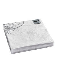 SERVIETTE  33/33 cm   - Weiß, Basics, Papier (33/33cm) - PPD