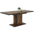 ESSTISCH 120-160/80/76 cm Nachbildung  Holzwerkstoff ausziehbar, Variantenauswahl rechteckig Schwarz, Dunkelbraun  - Dunkelbraun/Schwarz, KONVENTIONELL, Holzwerkstoff (120-160/80/76cm) - Carryhome