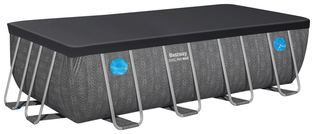 POOL SET 56384  - Blau/Hellblau, KONVENTIONELL, Kunststoff/Metall (488/244/122cm) - Bestway