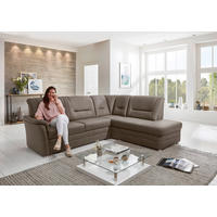 SEDEŽNA GARNITURA, rjava  - bež/rjava, Konvencionalno, tekstil (259/96/218cm) - Beldomo Comfort