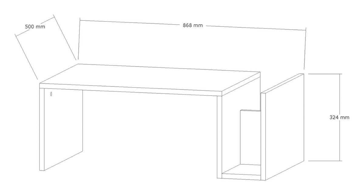 COUCHTISCH  Holzwerkstoff  - Beige, Modern, Holzwerkstoff (86.8/32,4/50cm) - MID.YOU