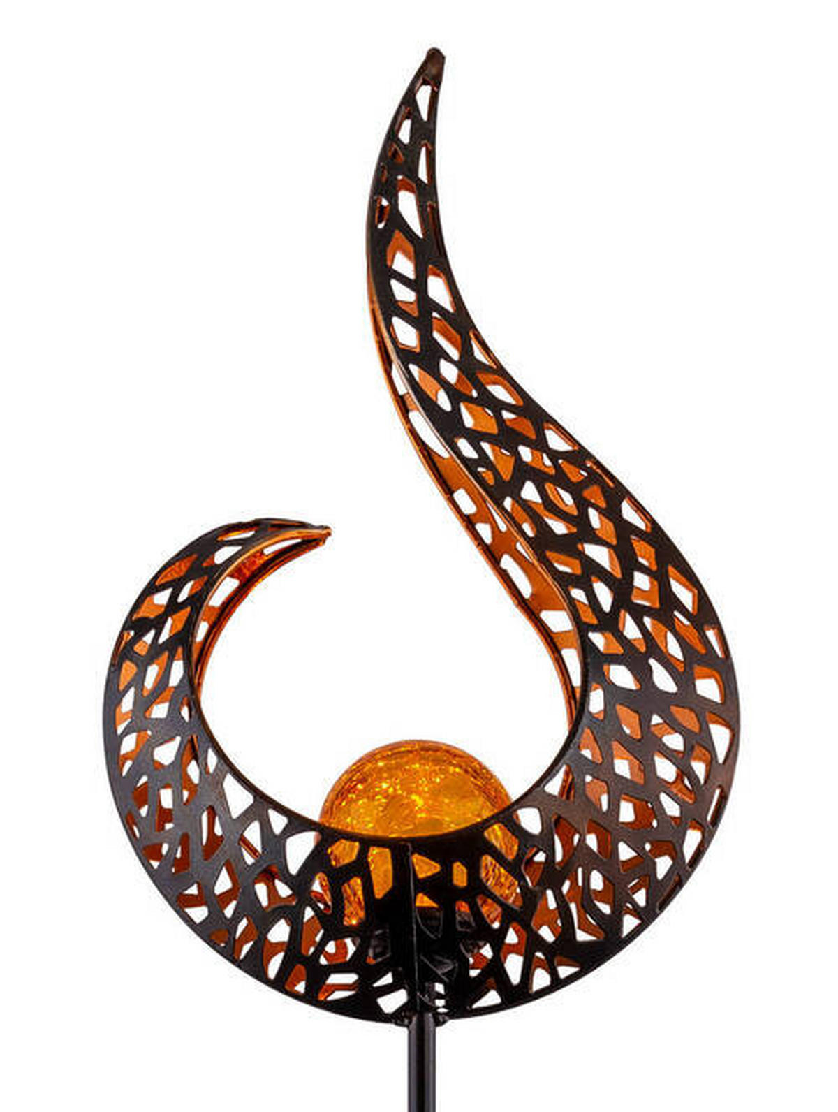 SOLARLEUCHTE - Gelb/Goldfarben, Design, Glas/Metall (16,5/6,5/90cm) - Globo