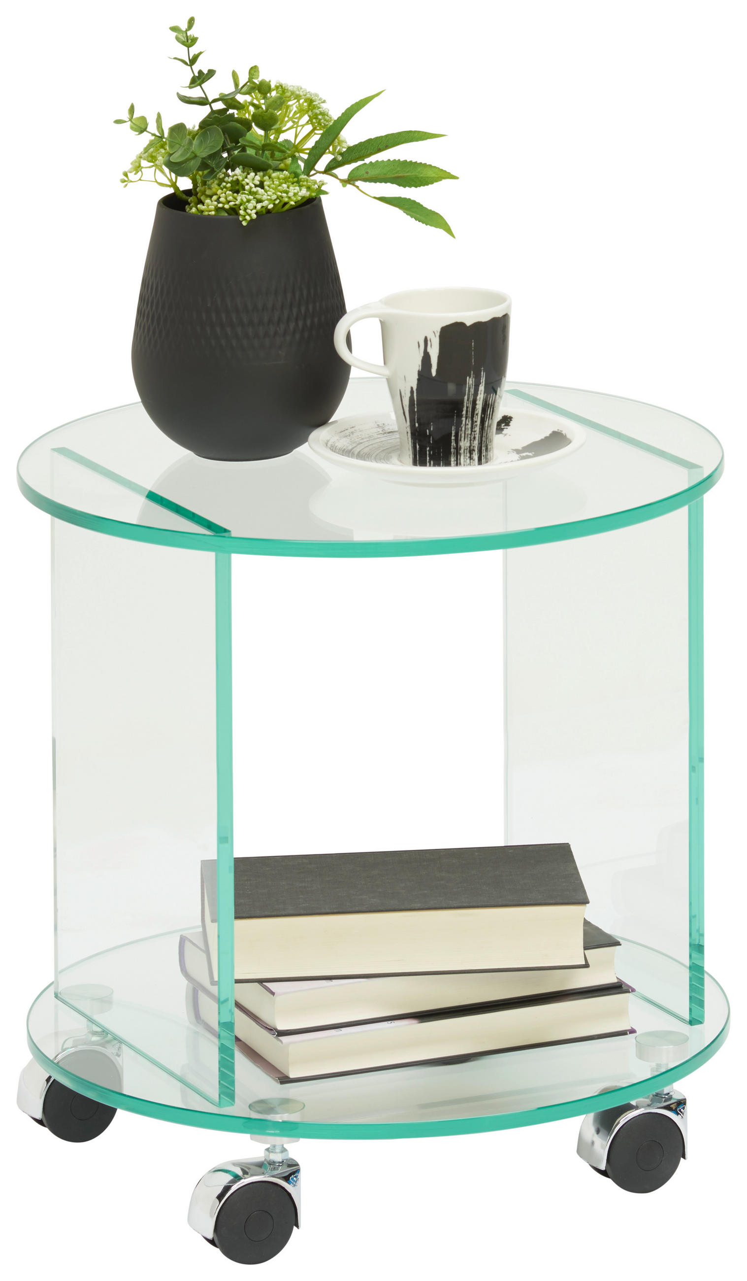 SIDOBORD i glas 40/40/40 cm  - klar, Design, glas/plast (40/40/40cm) - Xora