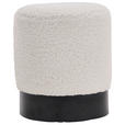 HOCKER in Metall, Textil Schwarz, Weiß  - Schwarz/Weiß, Trend, Textil/Metall (35/42/35cm) - Xora