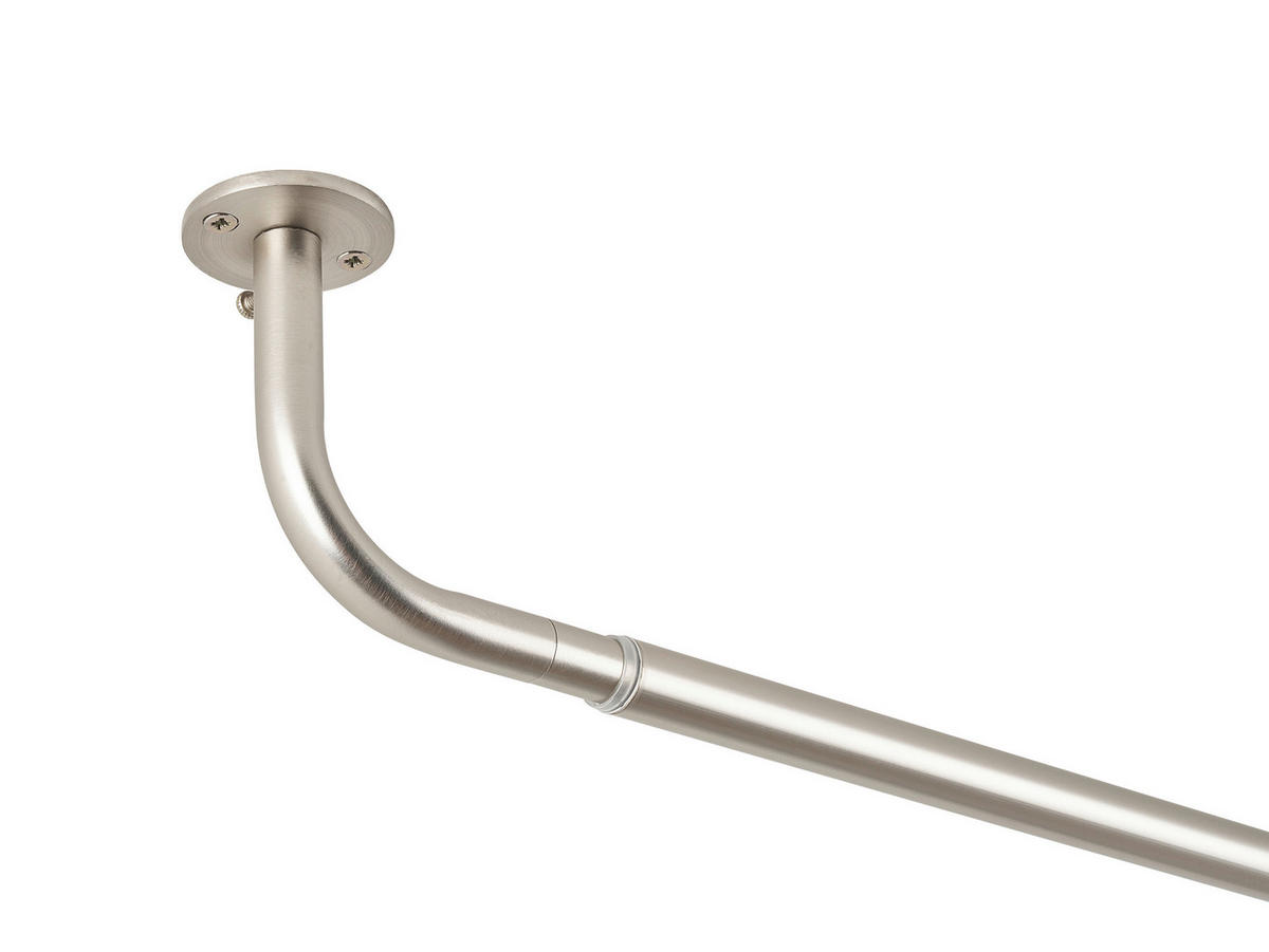 VORHANGSTANGENSET  120 cm  - Grau Hochglanz, Design, Metall (120cm)
