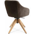 ARMLEHNSTUHL  in Velours  - Eichefarben/Braun, Design, Holz/Textil (58/82,5-85,2/60cm) - Johann Jakob
