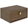 NACHTTISCH 40/18/30 cm  in furniert Eiche dunkel  - Eiche dunkel/Goldbraun, Modern, Holzwerkstoff/Metall (40/18/30cm) - MID.YOU