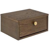 NACHTTISCH 40/18/30 cm  in furniert Eiche dunkel  - Eiche dunkel/Goldbraun, Modern, Holzwerkstoff/Metall (40/18/30cm) - MID.YOU