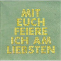 SERVIETTE   16.6/16.16/3.1 cm  - Grün, Basics, Papier (16.6/16.16/3.1cm) - Räder
