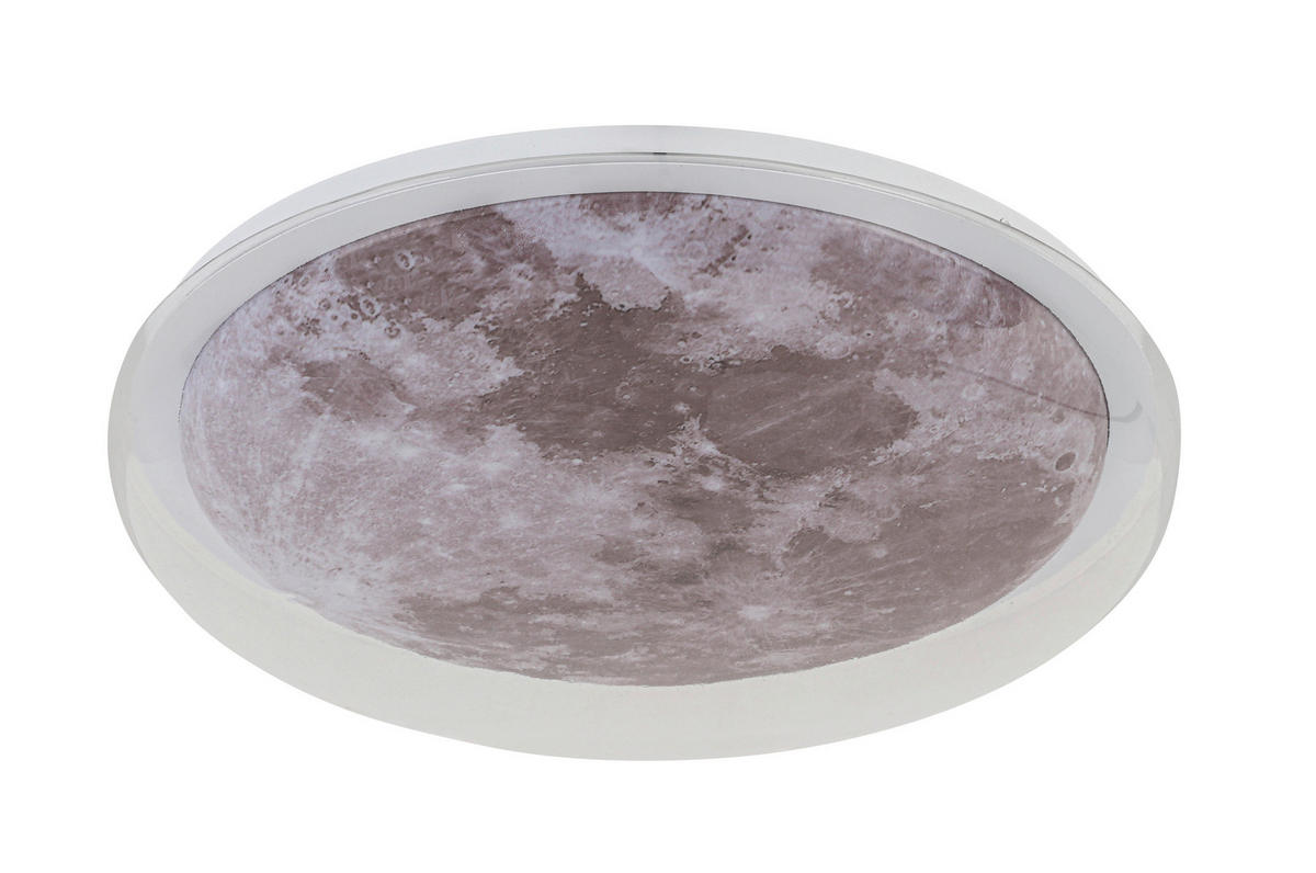 LED-DECKENLEUCHTE Derby 40/8 cm   - Transparent/Silberfarben, Trend, Kunststoff/Metall (40/8cm) - Novel