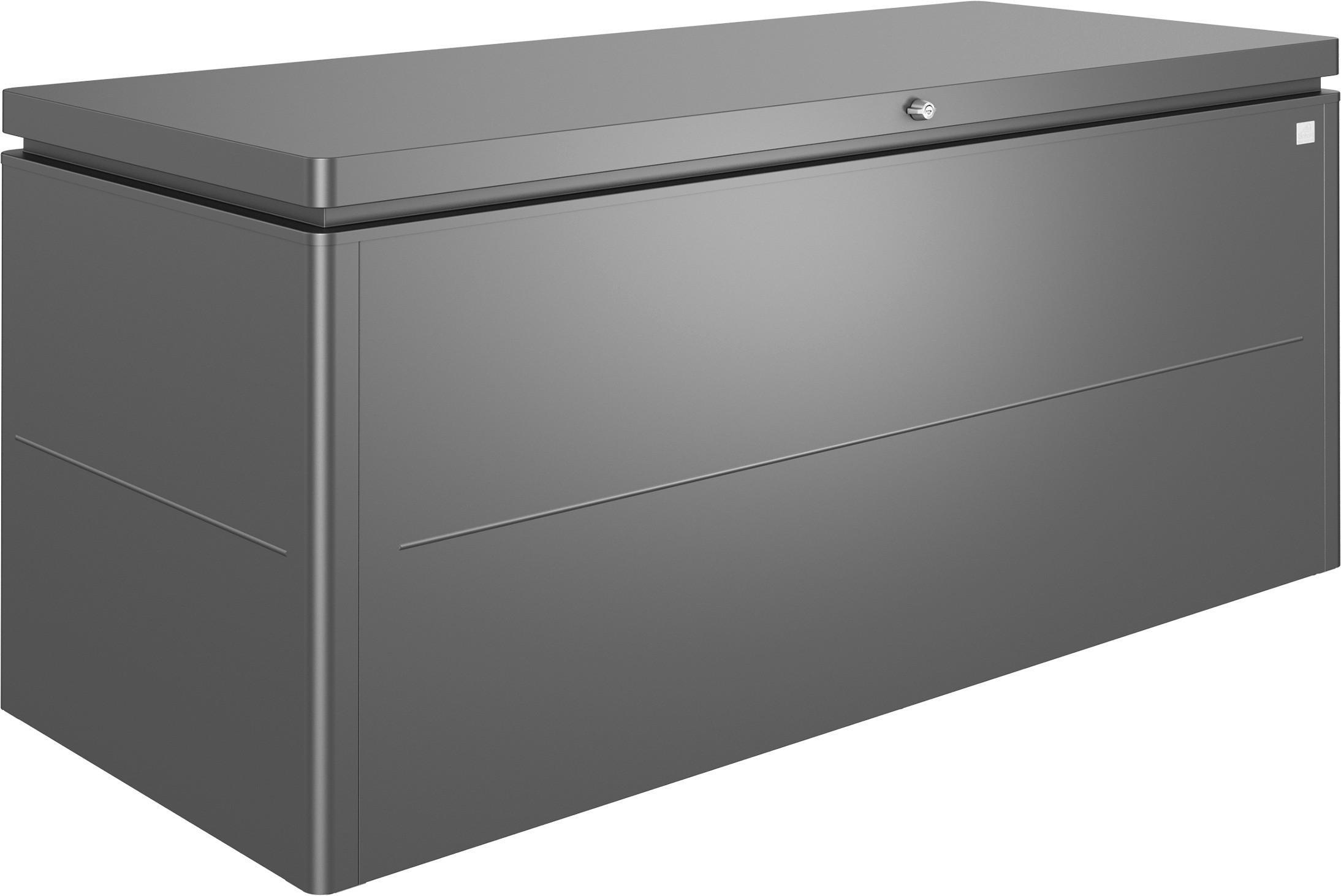 KISSENBOX 200/90/85 cm Metall Dunkelgrau  - Dunkelgrau, Design, Metall (200/90/85cm) - Biohort