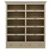 BÜCHERWAND Pinie massiv Elfenbein  - Elfenbein/Bronzefarben, LIFESTYLE, Holz/Metall (214/238,5/46,5cm) - Livetastic