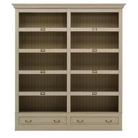 BÜCHERWAND Pinie massiv Elfenbein  - Elfenbein/Bronzefarben, LIFESTYLE, Holz/Metall (214/238,5/46,5cm) - Livetastic