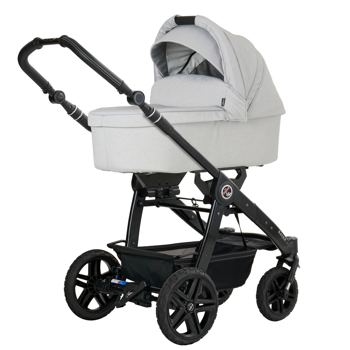 KINDERWAGENSET RACER GTS  - Hellgrau/Cappuccino, Basics, Textil/Metall (59/113/101cm) - Hartan