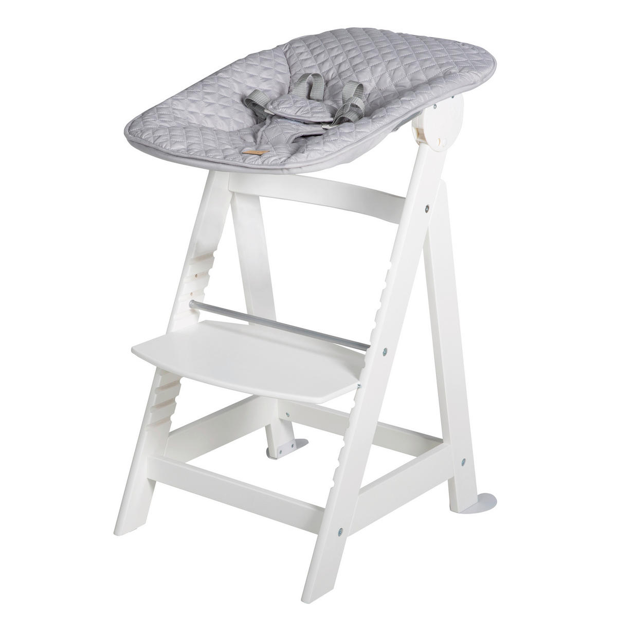 HOCHSTUHL roba Style BornUp Grau, Silberfarben, Weiß Grau/Weiß  - Silberfarben/Weiß, Basics, Holzwerkstoff/Textil (52/94/66,5cm) - Roba
