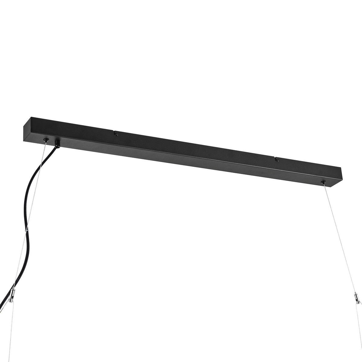 LED-HÄNGLAMPA 118/22/150 cm  - svart, Design, metall (118/22/150cm) - Novel