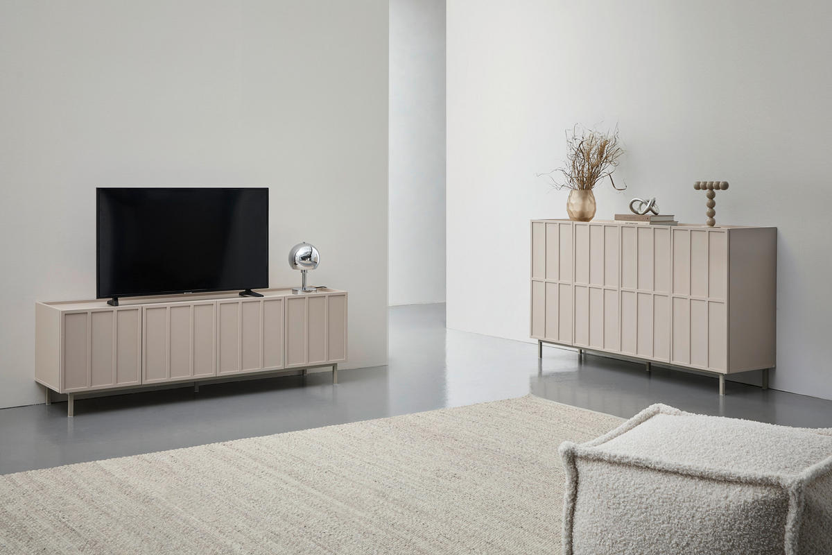 LOWBOARD  in  - Braun, Design, Holzwerkstoff/Metall (160/52/40cm) - Livetastic