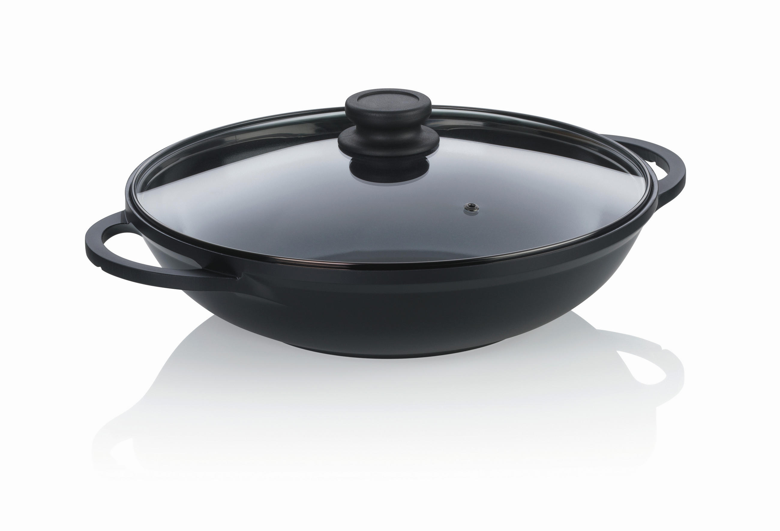 WOK  - Schwarz, KONVENTIONELL, Glas/Metall (32/8.5cm) - Kela