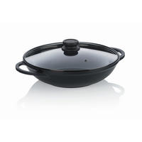 WOK Atura Keramikbeschichtung  - Schwarz, KONVENTIONELL, Glas/Metall (32/8.5cm) - Kela
