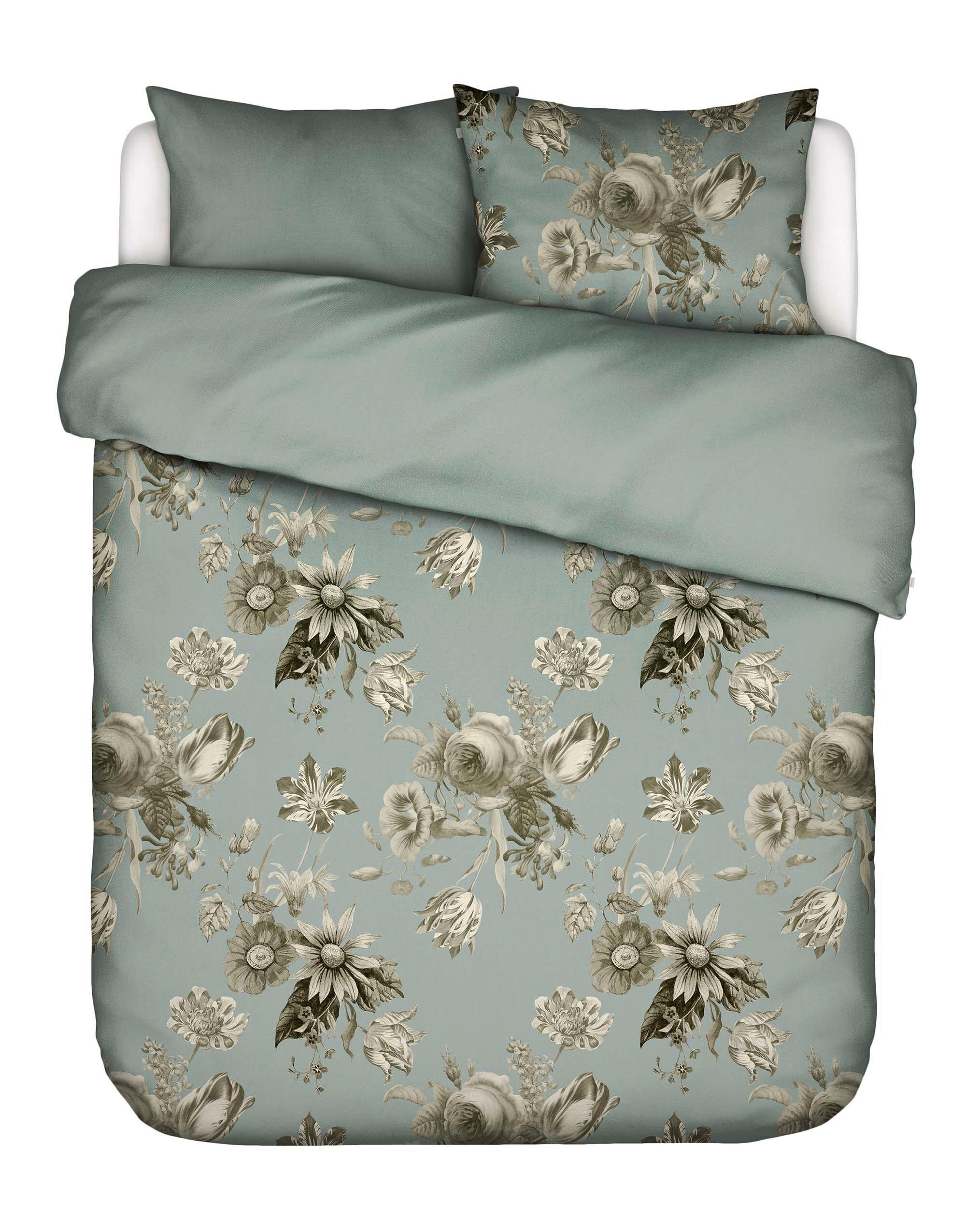 BETTWÄSCHE 3-teilig Florean Satin 200/200 cm  - Petrol, KONVENTIONELL, Textil (200/200cm) - Essenza