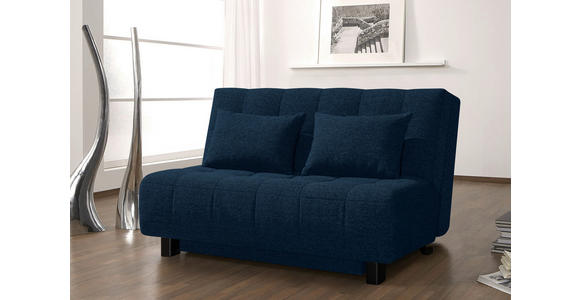SCHLAFSOFA Dunkelblau  - Schwarz/Dunkelblau, Design, Textil/Metall (145/92/102cm) - Novel