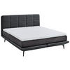 BOXSPRINGBETT 160/200 cm  in Anthrazit, Grau  - Anthrazit/Schwarz, Design, Textil/Metall (160/200cm) - Beldomo - Sleep