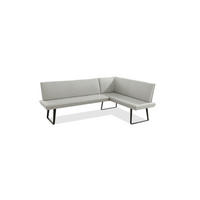 GARTENECKBANK  - Anthrazit/Beige, Design, Textil/Metall (255/170cm)