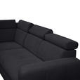 ECKSOFA inkl. Funktionen Graphitfarben Samt  - Graphitfarben, Natur, Holz/Textil (206/261cm) - Venda