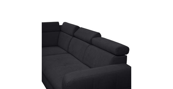 ECKSOFA inkl. Funktionen Graphitfarben Samt - Graphitfarben, Natur, Holz/Textil (206/261cm) - Venda