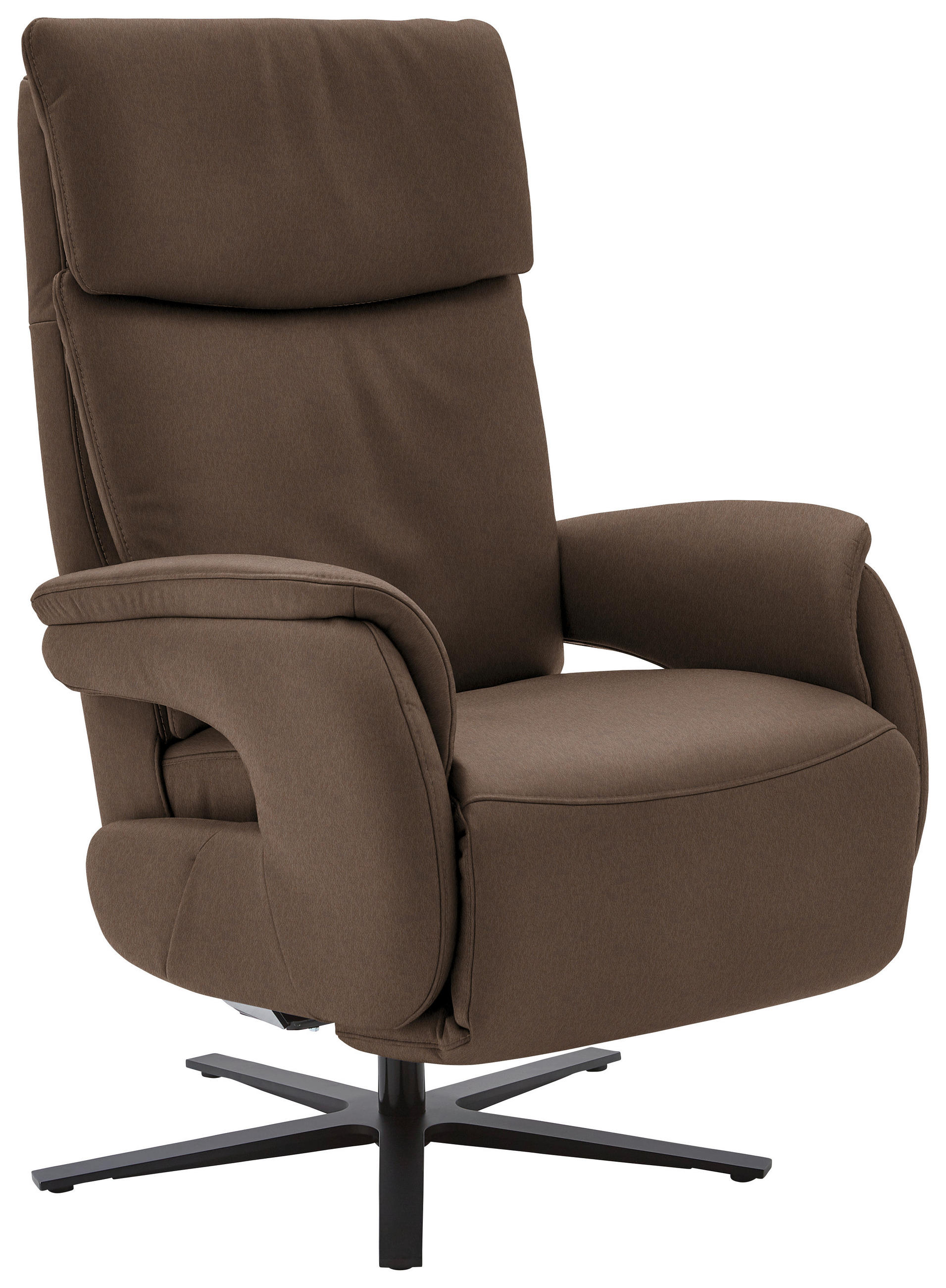 RELAXSESSEL in Leder Braun  - Schwarz/Braun, Design, Leder/Metall (70/117/85cm) - Dieter Knoll