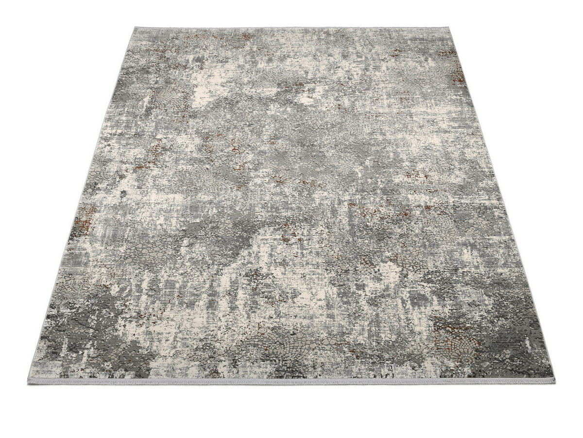 TEPPICH 80/150 cm Elandor Grau, Hellgrau, Beige  - Beige/Hellgrau, Design, Textil (80/150cm) - Novel
