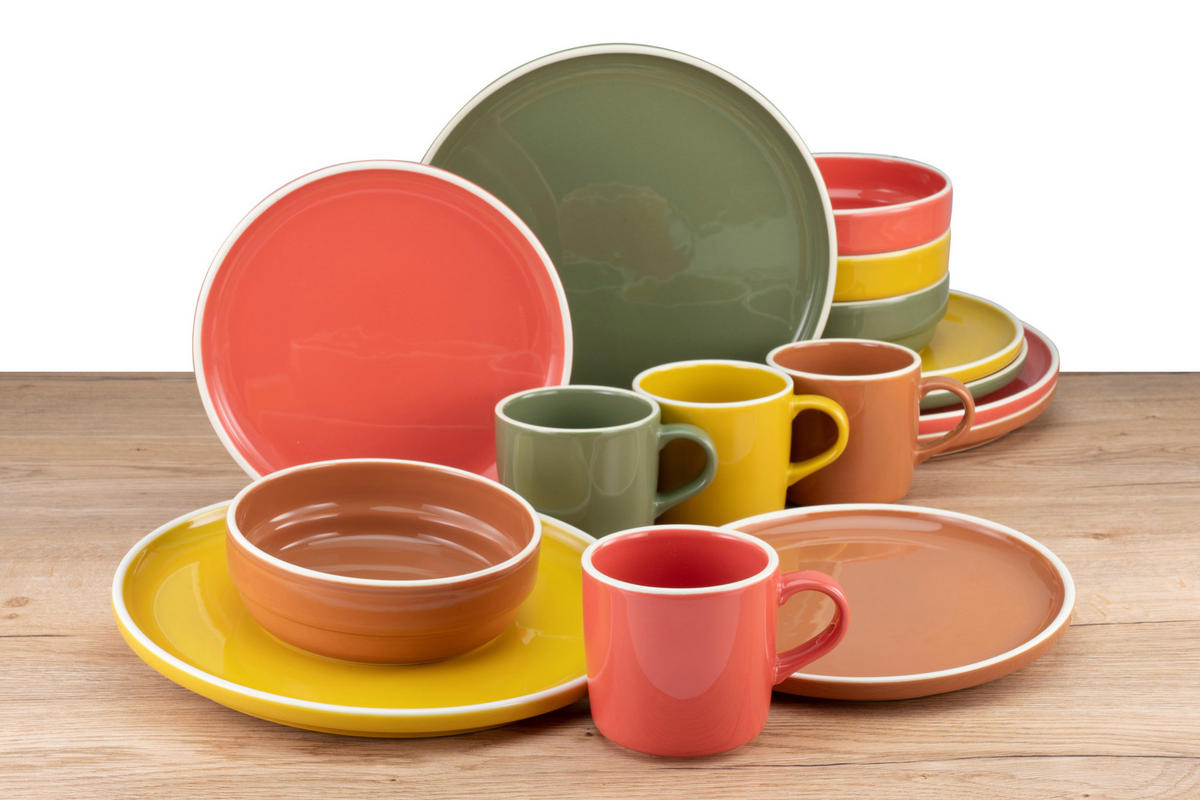 KOMBISERVICE 16-teilig  - Multicolor, Basics, Keramik (38,5/38,5/34cm) - Creatable