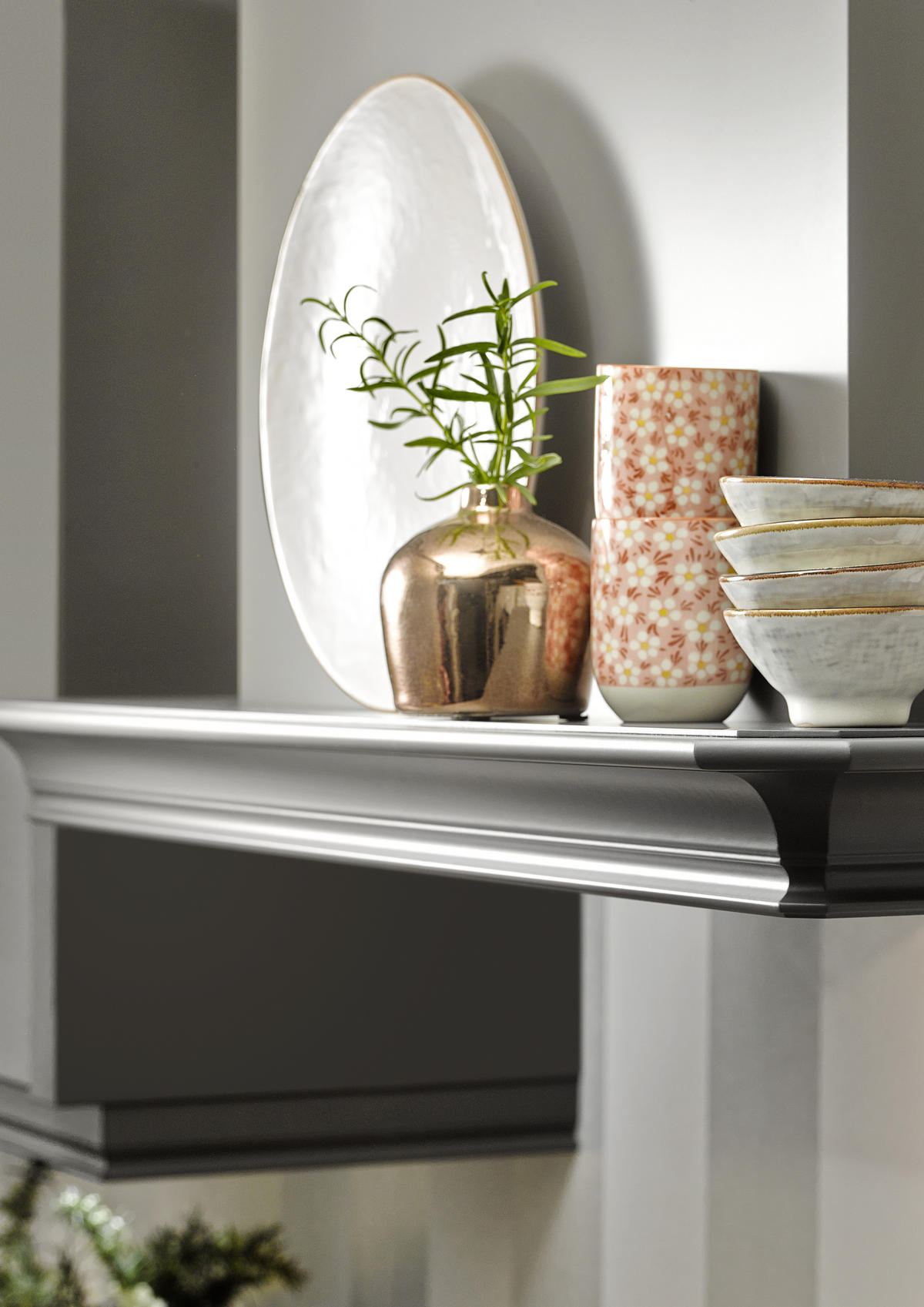 EINBAUKÜCHE WINDSOR LACK  - Grau, Design, Glas/Holzwerkstoff - Nolte Küchen