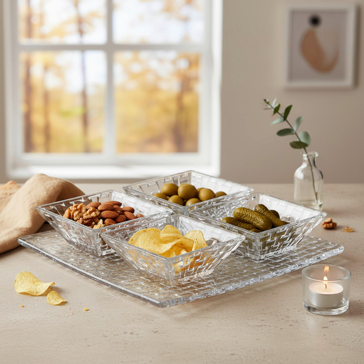 SKÅLSET Bossa Nova 5 delar  - transparent, Basics, glas (28/28cm) - Nachtmann