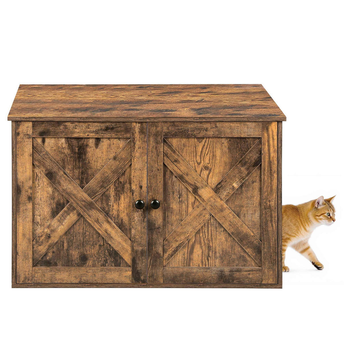 KATZENTOILETTE - Dunkelbraun, Trend, Holzwerkstoff (80/50/53cm) - Boxxx