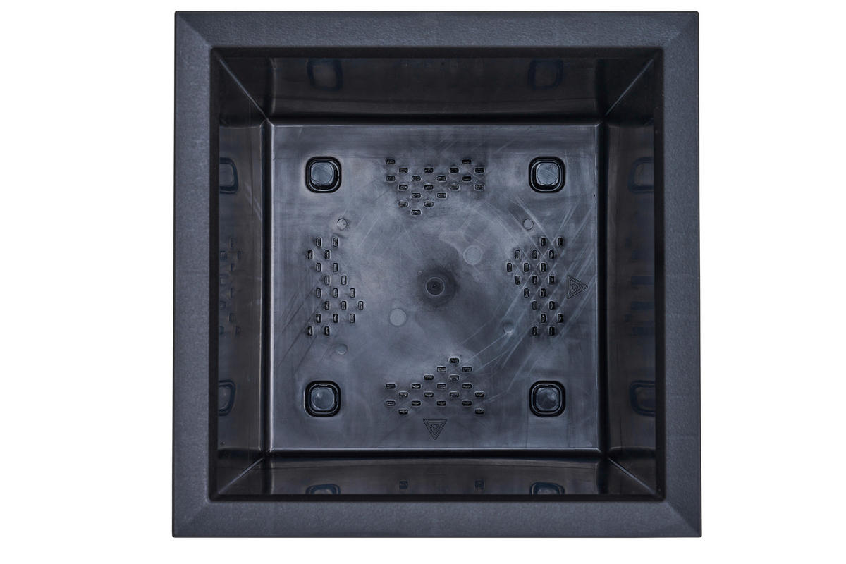 BLUMENKASTEN  - Schwarz, Basics, Kunststoff (40/40/40cm) - Siena Garden