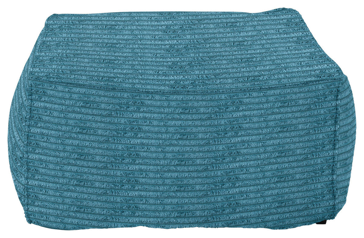 HOCKER in Textil Petrol  - Petrol, Design, Textil (86/38/86cm) - Lomoco