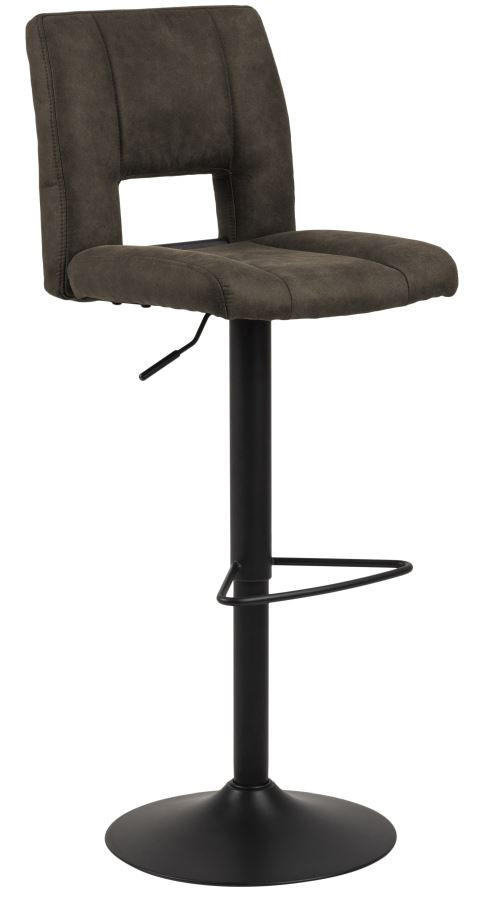 TABURET DE BAR in metal, textil antracit  - antracit/negru, Design, metal/textil (41,5/94-115/52cm) - Carryhome