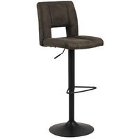 BARHOCKER Webstoff Anthrazit  - Anthrazit/Schwarz, Design, Textil/Metall (41,5/94-115/52cm) - Carryhome