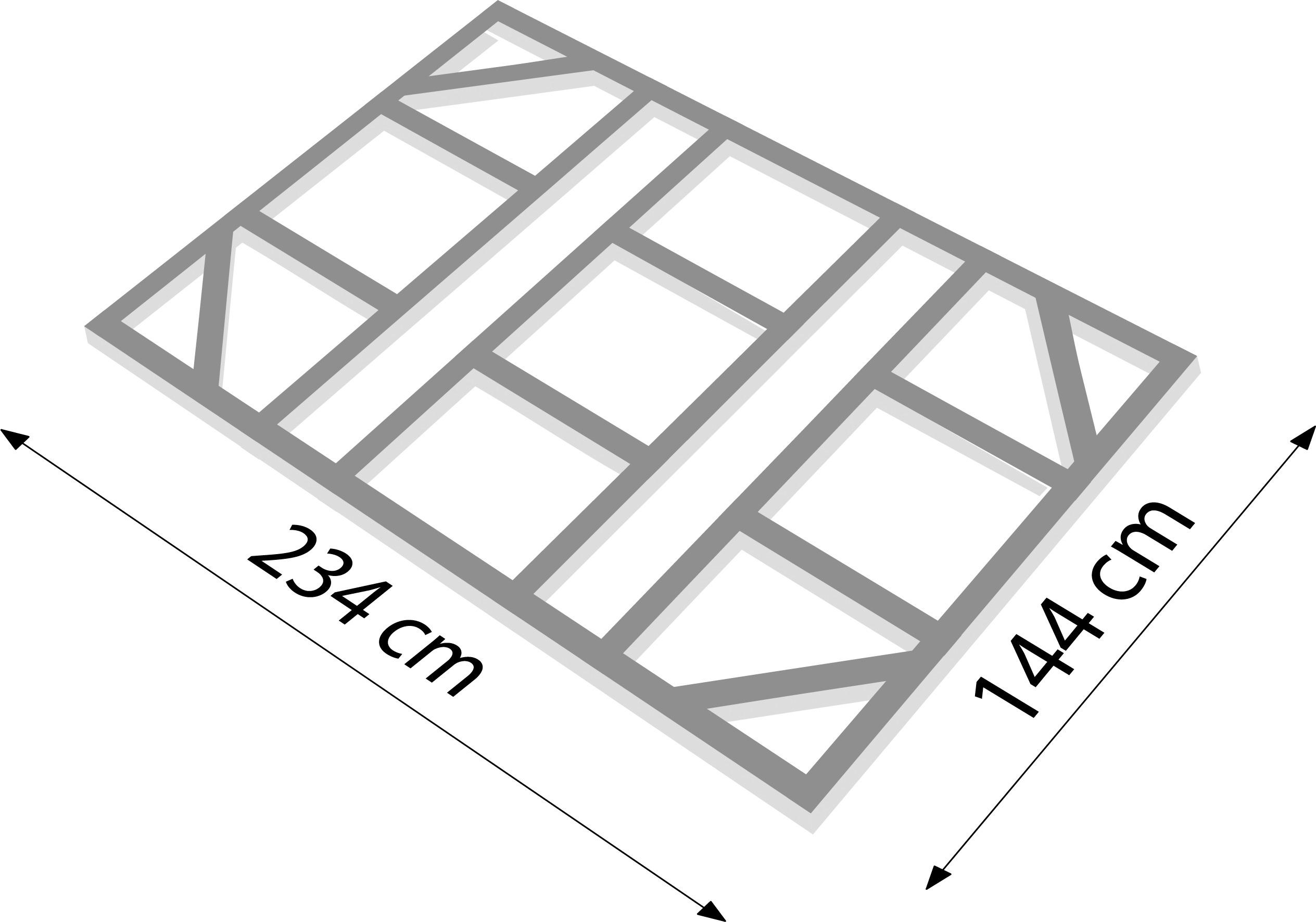 FUNDAMENT - Silberfarben, Basics, Metall (144/2/234cm)