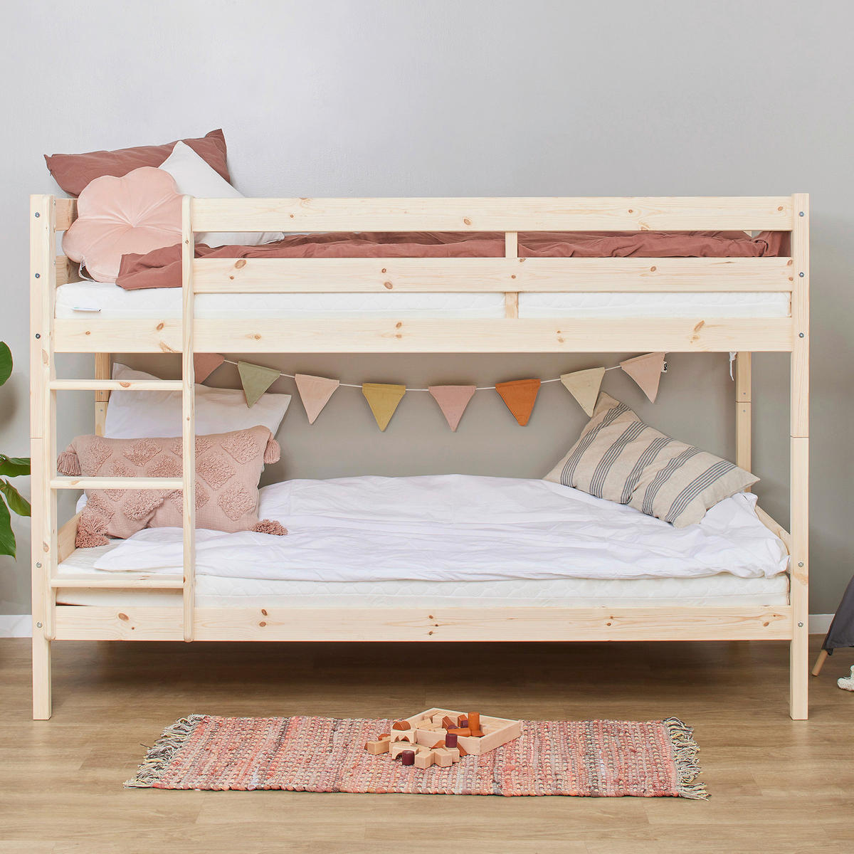 ETAGENBETT 90/200 cm Naturfarben  - Naturfarben, MODERN, Holz (90/200cm) - MID.YOU