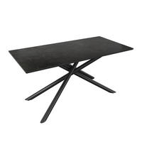 GARTENTISCH 180/90/75 cm Metall, Stein rechteckig  - Dunkelgrau/Anthrazit, MODERN, Stein/Metall (180/90/75cm) - Amatio