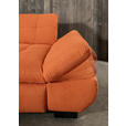ECKSOFA in Mikrofaser Orange  198/290 cm  - Schwarz/Orange, Design, Textil/Metall (198/290cm) - Xora