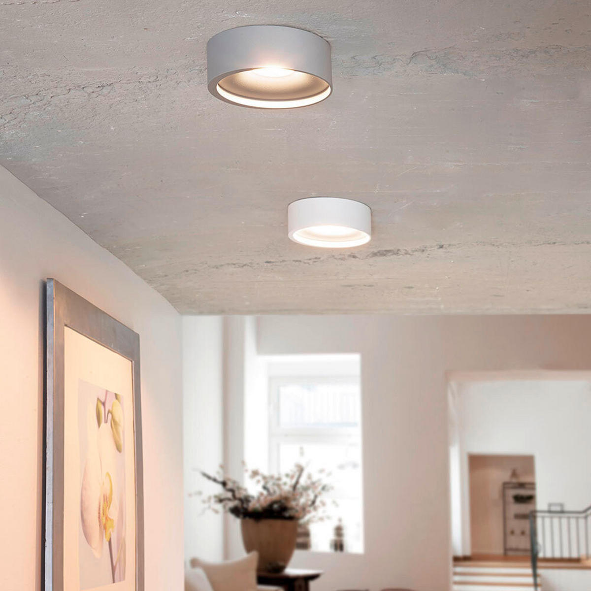 LED-DECKENLEUCHTE  14/5 cm    - Weiss, Design, Metall (14/5cm)