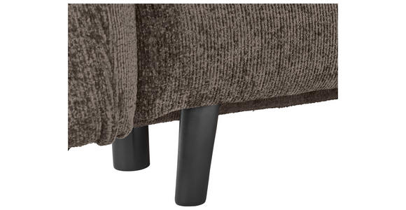 SCHLAFSOFA in Chenille Graubraun - Graubraun/Schwarz, KONVENTIONELL, Holz/Textil (238/99/108cm) - Carryhome