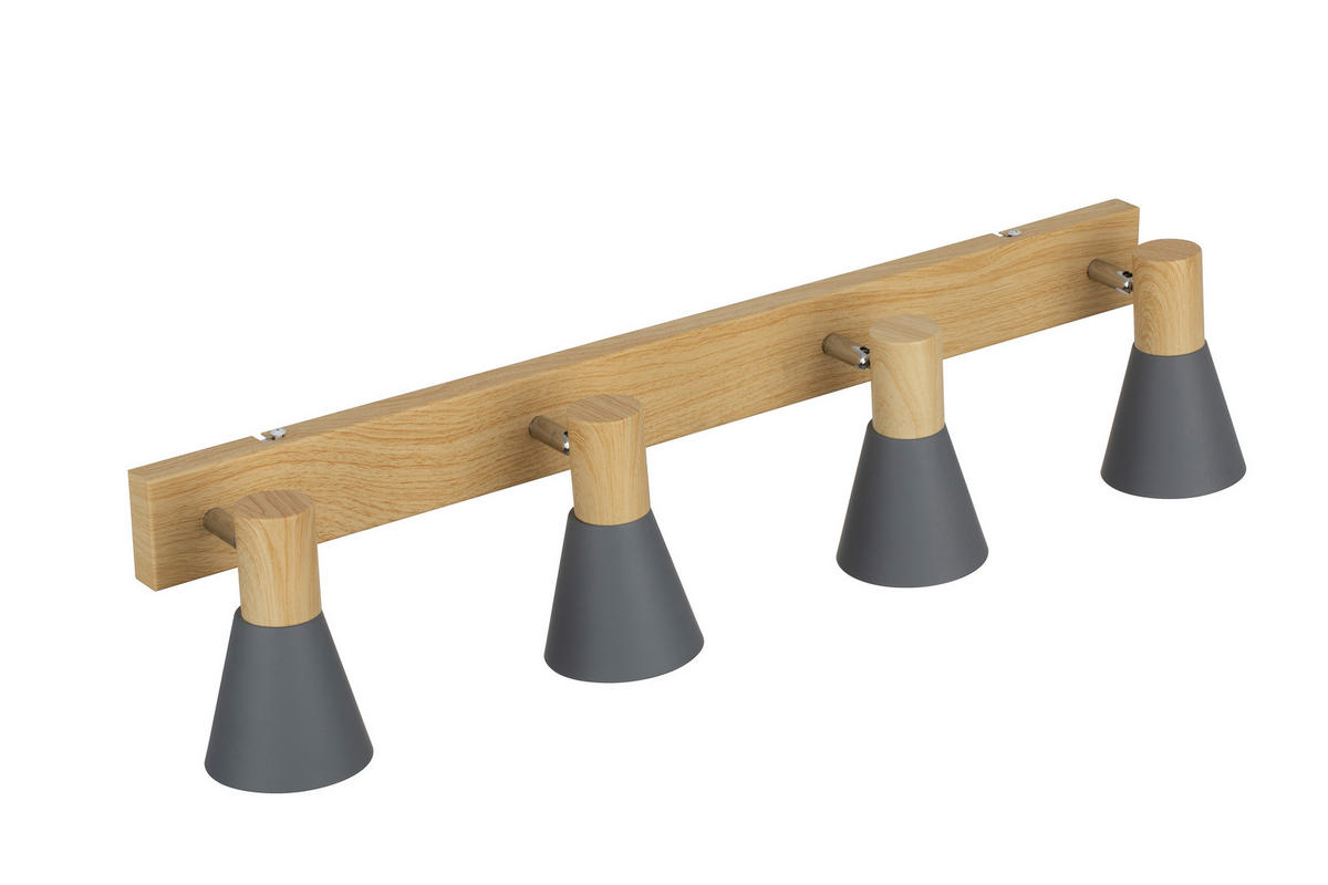 DECKENLEUCHTE    67/11,5/12,5 cm  - Grau, Trend, Metall (67/11,5/12,5cm) - Novel