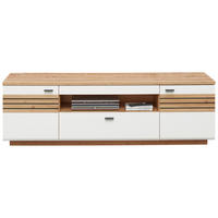 LOWBOARD  in 190/59/47 cm  - Weiss/Anthrazit, Design, Holzwerkstoff/Metall (190/59/47cm) - Stylife