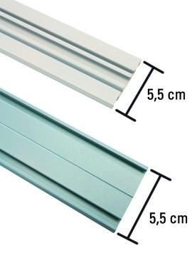 VODILICA ZAVJESA boje aluminija metal - boje aluminija, Konvencionalno, metal (250cm) - Homeware