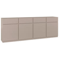 ŠIROKÁ KOMODA, béžová, 225/82,5/40 cm - béžová, Design, kompozitní dřevo (225/82,5/40cm) - MID.YOU